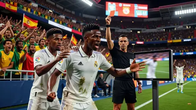 Vinicius Junior é suspenso por quatro jogos em LaLiga após expulsão